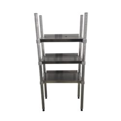 Regal Edelstahl, B 66 x T 36 x H 140 cm NEU